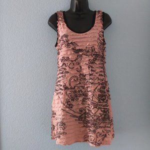 Pink/Black Ruffled Distress Dress (Juniors Large)
